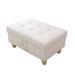 Red Barrel Studio® Greicy 35" Wide Faux Tufted Rectangle Storage Ottoman Faux /Scratch/Tear Resistant/Stain Resistant/Water Resistant | Wayfair