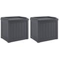 Suncast 22 Gallons Gallon Water Resistant Resin Deck Box in Black Resin | 22.5 H x 17 W x 22.5 D in | Wayfair 2 x SS601C