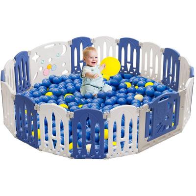 Naizy - Laufstall Baby Laufgitter Faltbar 196x190x63cm Baby Playpen aus Kunststoff mit Tur und Image
