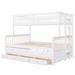 Twin-Over-Full Bunk Bed with Twin size Trundle , Separable Bunk Bed with Drawers for Bedroom