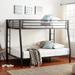 Romance Contemporary Full XL/Queen Bunk Bed with Side Ladders Full-length Guardrails.for Bedroom