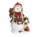 13" Lighted Musical Cottage Snowman Christmas Tabletop Figurine