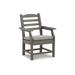 Clio 25 Inch Outdoor Arm Chair, Set of 2, Gray Frame, Polyester Fabric