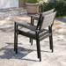 Pellebant Outdoor Modern Aluminum Dining Chairs with Armrest - 19.4" D x 18.9" W x 34.3" H
