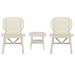 3pcs Hollow Design Patio Set All Weather Conversation Bistro Set