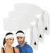 Athle Sport Sweatbands for Men and Women - Tie Athletic Headbands (Pack of 3) White