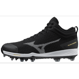 Mizuno Mizuno Dominant 4 Mid Tpu Men s Molded Baseball Cleat Size 10 Black-White (9000)