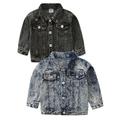 Toddler Denim Jacket for Boys Girls Button-Down Jeans Jackets Coat Retro Outerwear 1-6T