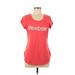 Reebok Active T-Shirt: Red Graphic Activewear - Women's Size Medium