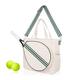 Mini Momo Tennis Bag Racket Tote Gym Bag - Sports Racquet Case Shoulder Strap Women Badminton, Squash (Green Black)