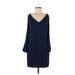 Laundry by Shelli Segal Casual Dress - Shift: Blue Solid Dresses - Women's Size 2