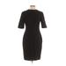 Trina Turk Casual Dress - Sheath: Black Solid Dresses - Women's Size 0