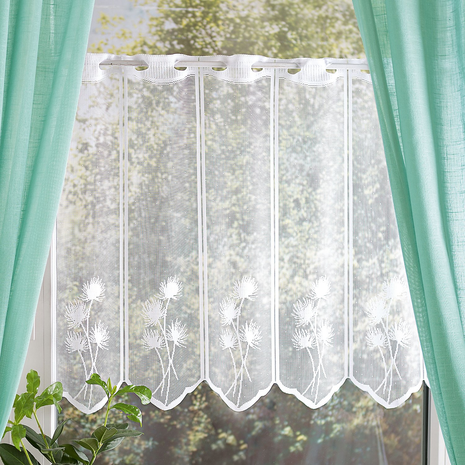 Kurzgardine Pusteblume, weiß Image