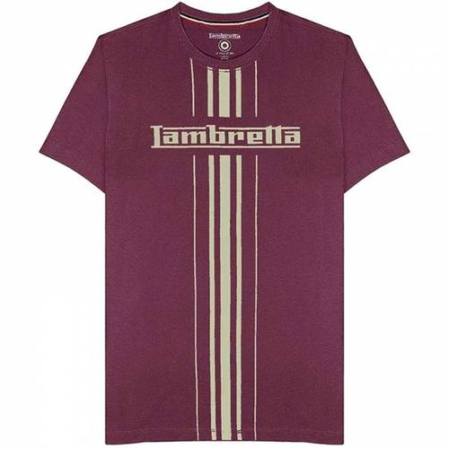 Lambretta Logo Stripe Herren T-Shirt SS5266-GRAPE