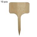 Farfi 10Pcs Plant Labels Decorative Stable Wear-resisting Wooden Garden Labels Plant Insert Decorations for Home (10 Pcs)