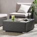 Rosen Wicker Outdoor Coffee Table Gray