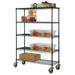 24 Deep x 24 Wide x 92 High 5 Tier Freezer Wire Shelf Truck with 1200 lb Capacity