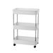 Moocorvic Rolling Storage Trolley Laundry Room Organization 3 Tier Mobile Shelving Unit Bathroom Organizer Storage Rolling Utility Trolley For Kitchen Bathroom