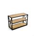 Displays2go Industrial X-Sided 3-Shelf Unit Solid Pine ? Natural (XSHF3NAT)