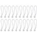 Hsakess Ball Bungee Cords Elastic String Tie Down Straps Heavyweight Universal Tarp Ties Trampoline Ropes for Canopy Tarp Tent Shelter White 20pcs