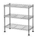 CAIHONG Compact Mini Desktop 3-Tier Metal Steel Wire Shelf Organizer Unit Shelving for Cabinets Bath Kitchen Countertop 23.22 x 13.39 x 31.5H Black