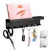 AAOMASSR Key Holder for Wall Stainless Steel Key Rack Hanger with 2 Hooks for Door Wall Home Kitchen