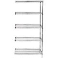14 Deep x 30 Wide x 74 High 5 Tier Stainless Steel Wire Add-On Shelving Unit