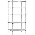 21 Deep x 48 Wide x 74 High 5 Tier Stainless Steel Solid Starter Shelving Unit