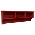 Contemporary Home Living 4 Red Storage Shelf with Cubbies
