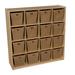 Wood Designs 16 Big Cubby Storage with Medium Baskets