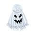 IZhansean Toddler Baby Boy Girl Halloween Hoodie Ghost Pumpkin Face Tassel Cosplay Cloak Costumes Cape Fancy Party Outfits White 4-5 Years