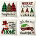 Set of 4 Decorative Christmas 16 x 16 Inches Throw Pillow Covers - Farmhouse Plaid Tree Truck Holiday Winter Pillow Cushion Case for Sofa Couch Bed Home Outdoor Car (16 x 16 Red/Green)