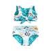Gwiyeopda Toddler Baby Girls Swimsuits 2 Piece Bikinis Set Print Sleeveless Tops Bikini Briefs 1-4 Years