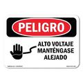OSHA Danger Sign - High Voltage Keep Out Spanish | Decal | Protect Your Business Construction Site Warehouse & Shop Area | Made in The USA