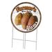 SignMission 36 in. Corrugated Circular Plastic Sign with Stakes - Farmers Market Yams