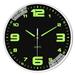 FaLX Glow in The Dark 12 Inch Wall Clock - Large Dial - Battery Operated - 30cm - Wall Hanging - Luminous - Silent - Digital Clock - Home Decor