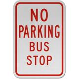 Traffic & Warehouse Signs - No Parking Bus Stop Sign R9 10 x 7 Aluminum Sign Street Weather Approved Sign 0.04 Thickness - 1 Sign