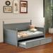 Wood Daybed Twin with Trundle, Twin Size Daybed Frame Sofa Bed