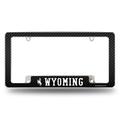 NCAA Wyoming Cowboys Carbon Fiber 12 x 6 Chrome All Over Automotive License Plate Frame for Car/Truck/SUV