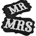 Pair of Mr and Mrs Photo Props Mr and Mrs Chair Signs Wedding Decorations Bride and Groom Signs Photo Booth Signs Unique Wedding Decor