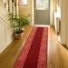 Custom Size Southwestern Border Design Red&Navy Red&Orange Color Non-Slip Rubber Backing- 31 Inch Wide by Your Choice of Length-Hallway Stair Runner Carpet