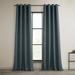 Reverie Blue Faux Linen Grommet Room Darkening Curtain (1 Panel) Reverie Blue 50W X 84L