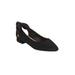 Extra Wide Width Women's The Nevelle Flat by Comfortview in Black (Size 8 1/2 WW)