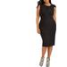 Plus Size Women's Twisted Shoulder Sheath Dress by ELOQUII in Black (Size 28)