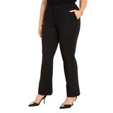 Plus Size Women's The Ultimate Suit Flare Leg Pant by ELOQUII in Black (Size 24)