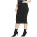 Plus Size Women's Knit Column Skirt by ELOQUII in Black (Size 14)