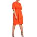 Plus Size Women's Cross Front Flutter Sleeve Dress by ELOQUII in Peppery Vermillion (Size 14)
