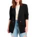 Plus Size Women's Long Relaxed Blazer by ELOQUII in Black Onyx (Size 24)