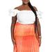 Plus Size Women's Off The Shoulder Puff Sleeve Top by ELOQUII in True White (Size 30/32)