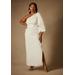 Plus Size Women's Bridal by ELOQUII One Shoulder Cutout Gown in Off White (Size 24)